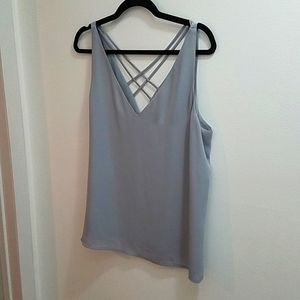 Express grey tank blouse , size large